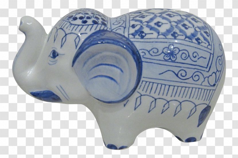 Ceramic Figurine Blue And White Pottery Porcelain - Purple - Hand Painted Piggy Bank Transparent PNG