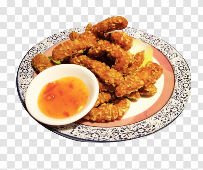 Crispy Fried Chicken Fingers Nugget Karaage - Dish - Snow Willow Transparent PNG