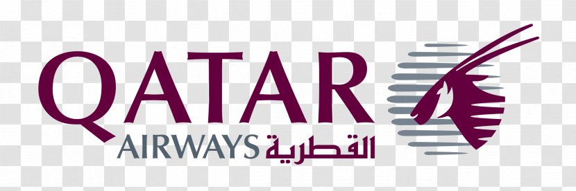 Logo Qatar Airways Flight Airplane - Magenta Transparent PNG