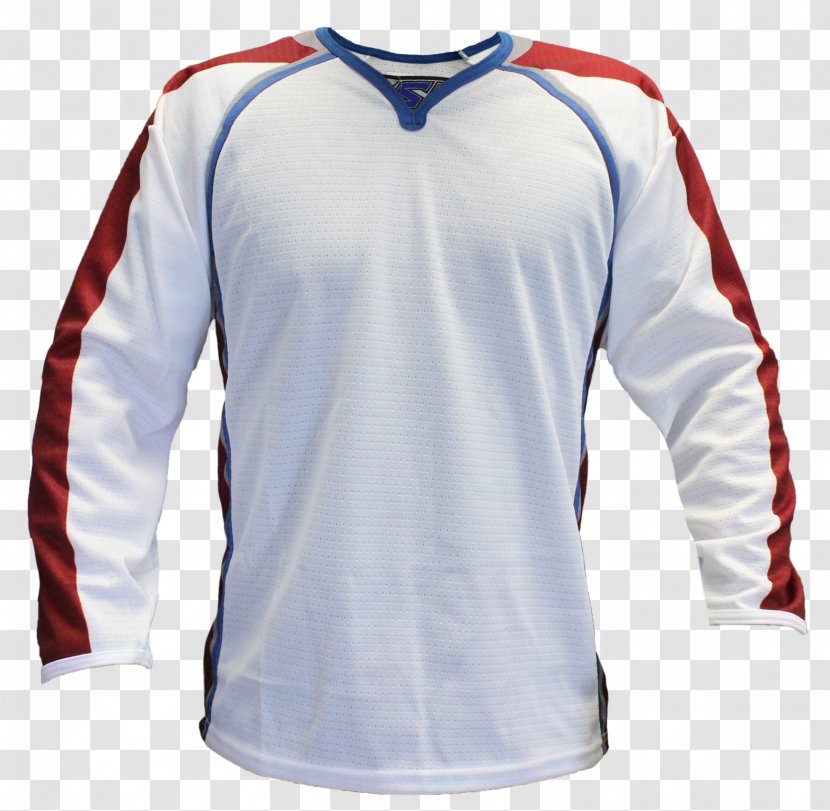 Hockey Jersey T-shirt Sleeve Colorado Avalanche - Electric Blue Transparent PNG