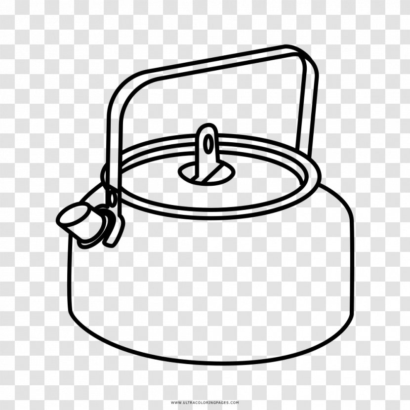 Electric Kettle Coloring Book Cookware Drawing Transparent PNG