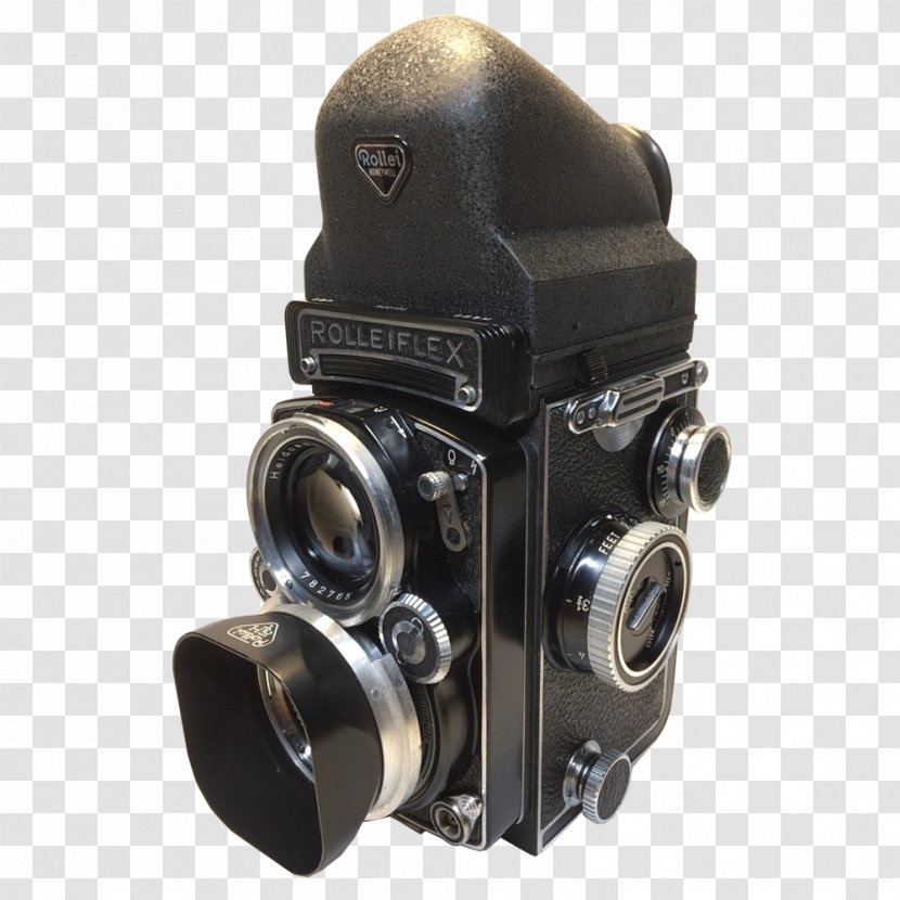 Digital SLR Camera Lens Rolleiflex - Vintage Box Transparent PNG