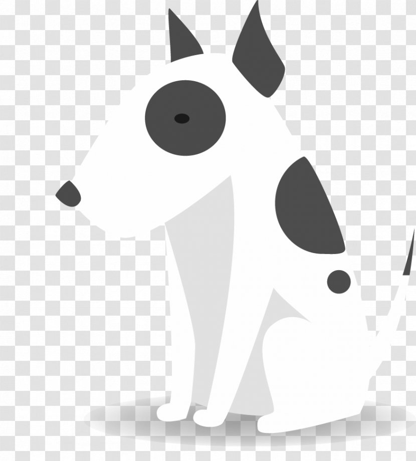 Border Collie Puppy Black And White - Fictional Character - Cartoon Transparent PNG
