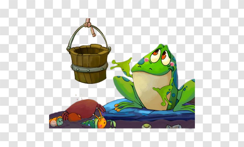 Cartoon Chengyu Illustration - Frog - The Transparent PNG