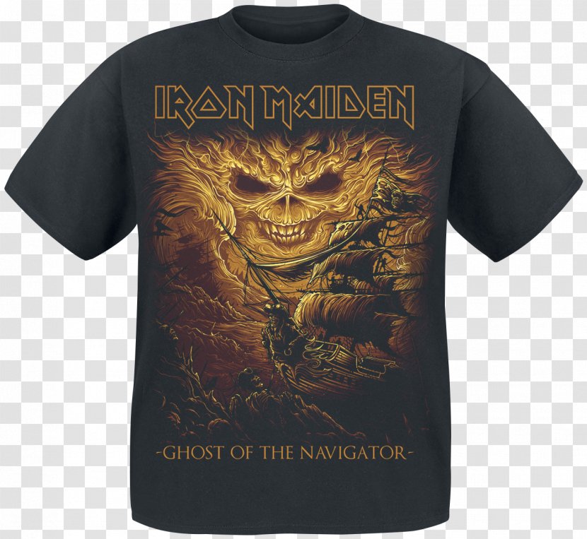 T-shirt Iron Maiden Ghost Of The Navigator Heavy Metal Musical Ensemble - Tree Transparent PNG