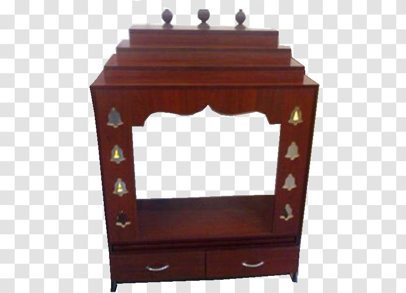Shelf Puja Cabinetry Temple Furniture - Drawer - Mahogany Chair Transparent PNG