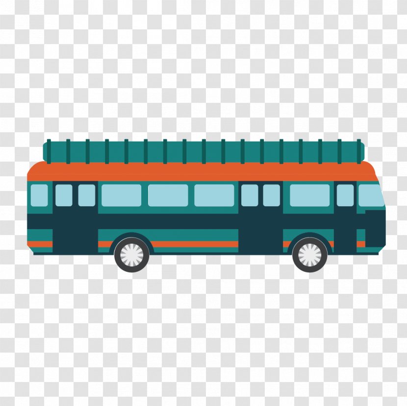 Bus Transport - Flat Design - Vector Transparent PNG
