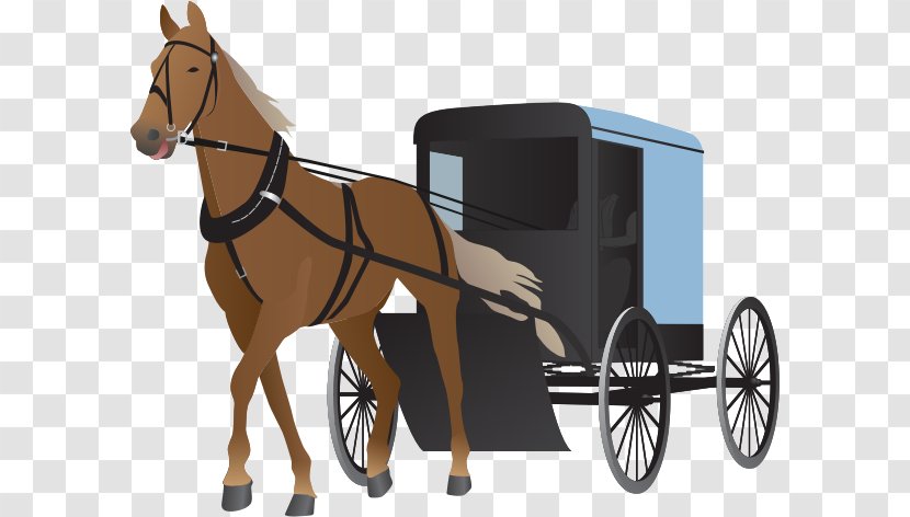 Horse And Buggy Pulling Force Clip Art - Tack - Drawn Transparent PNG