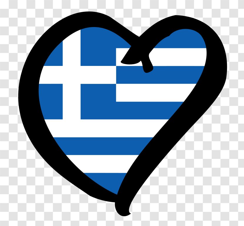 Eurovision Song Contest Flag Of Greece Image - Heart Transparent PNG