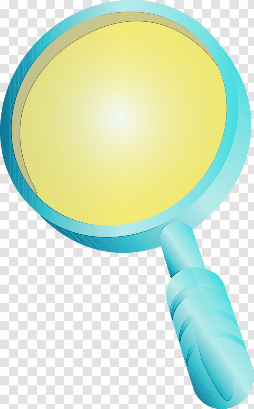 Yellow Turquoise Makeup Mirror Transparent PNG