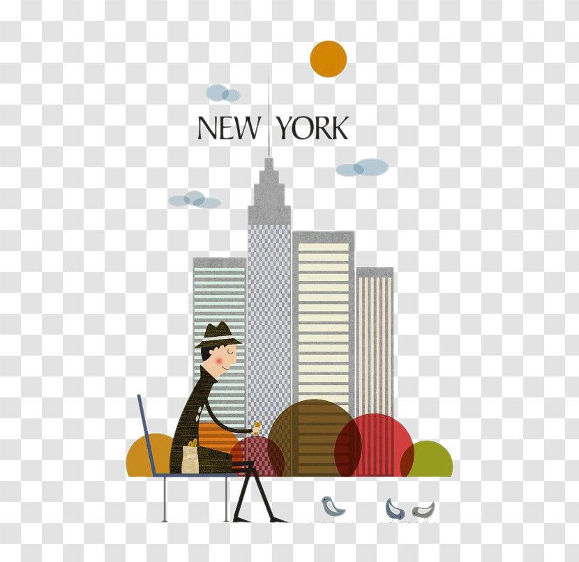 New York City Poster Art Illustration - Stil - And Man Transparent PNG