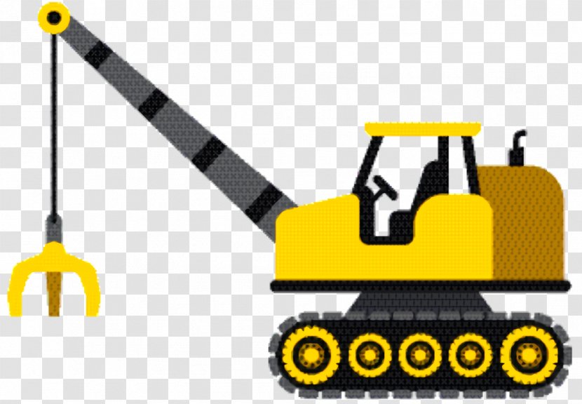 Yellow Background - Vehicle - Crane Transparent PNG