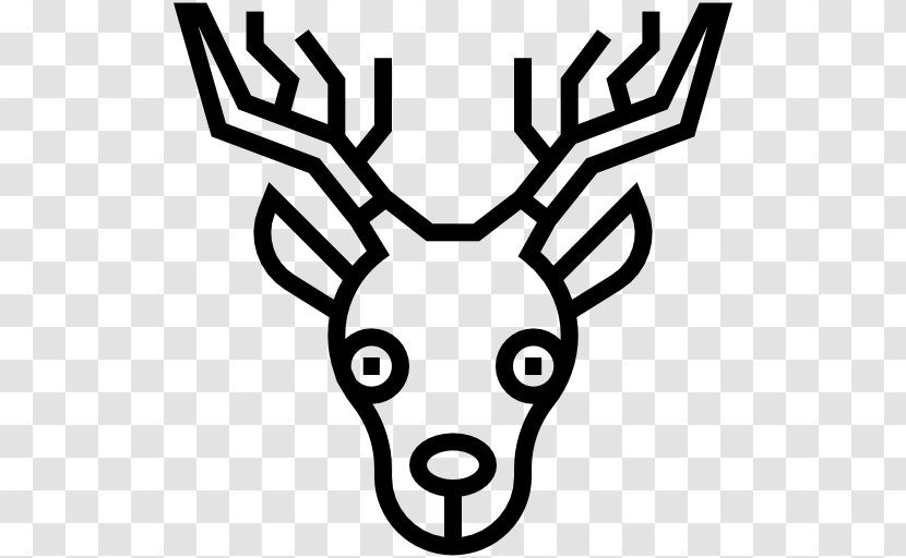 Deer Antler White Line Clip Art - Wildlife Transparent PNG