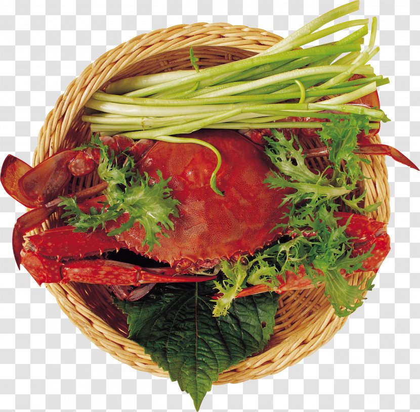 Crab Crayfish As Food Squid Seafood - Dish Transparent PNG