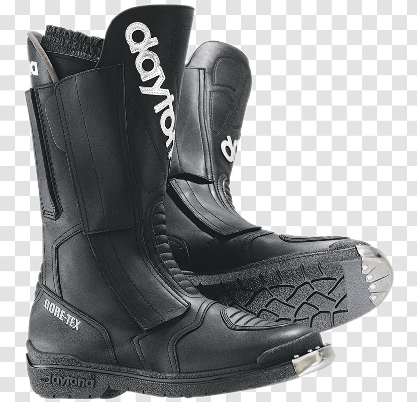 Motorcycle Boot Gore-Tex Shoe - Black - Calf Boots Transparent PNG