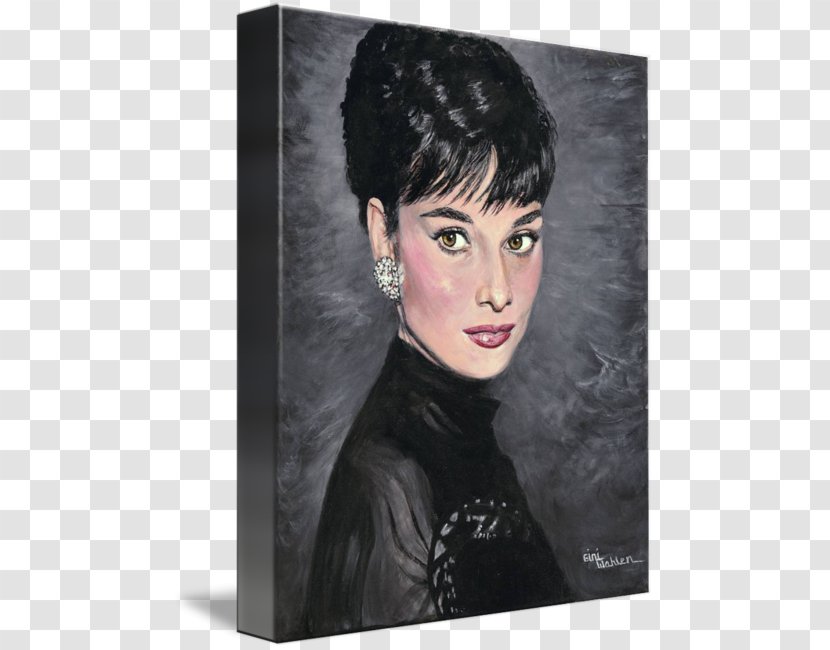 Audrey Hepburn Black Hair - Modern Art Transparent PNG