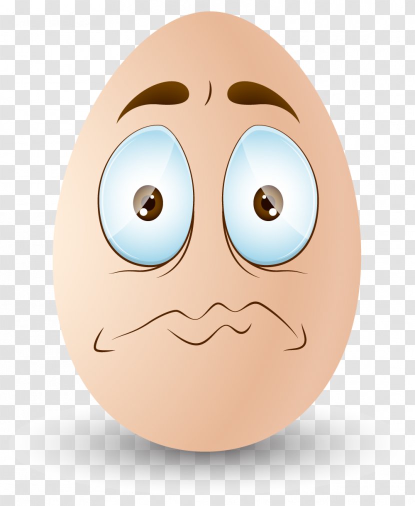 Egg Emoticon Clip Art - Cheek - Funny Face Transparent PNG