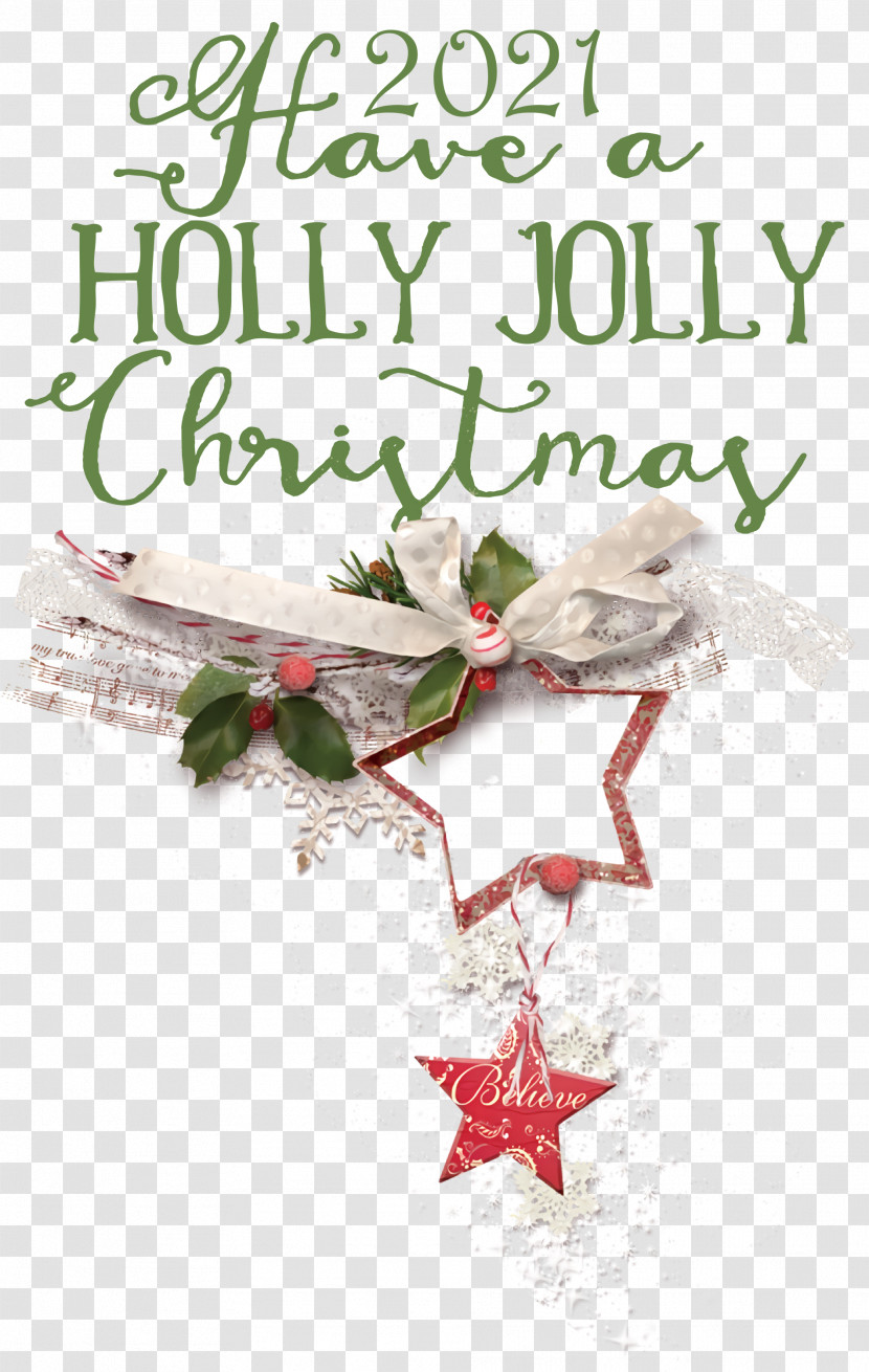 Holly Jolly Christmas Transparent PNG