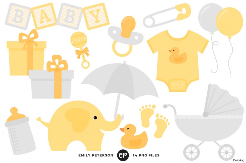 Baby Shower Gender Neutrality Infant Clip Art - Watercolor Transparent PNG