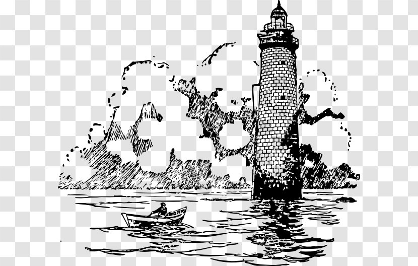 Drawing Lighthouse Clip Art - Cartoon - Sea Transparent PNG