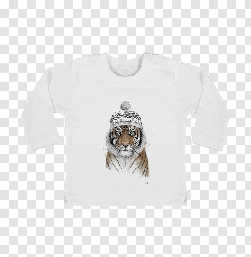 T-shirt Siberian Tiger Throw Pillows Neck - Sleeve Transparent PNG