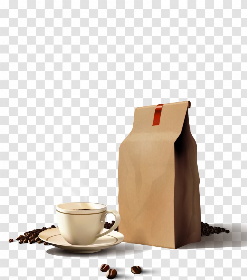 Coffee Cafe Packaging And Labeling Euclidean Vector - Hand-painted Transparent PNG