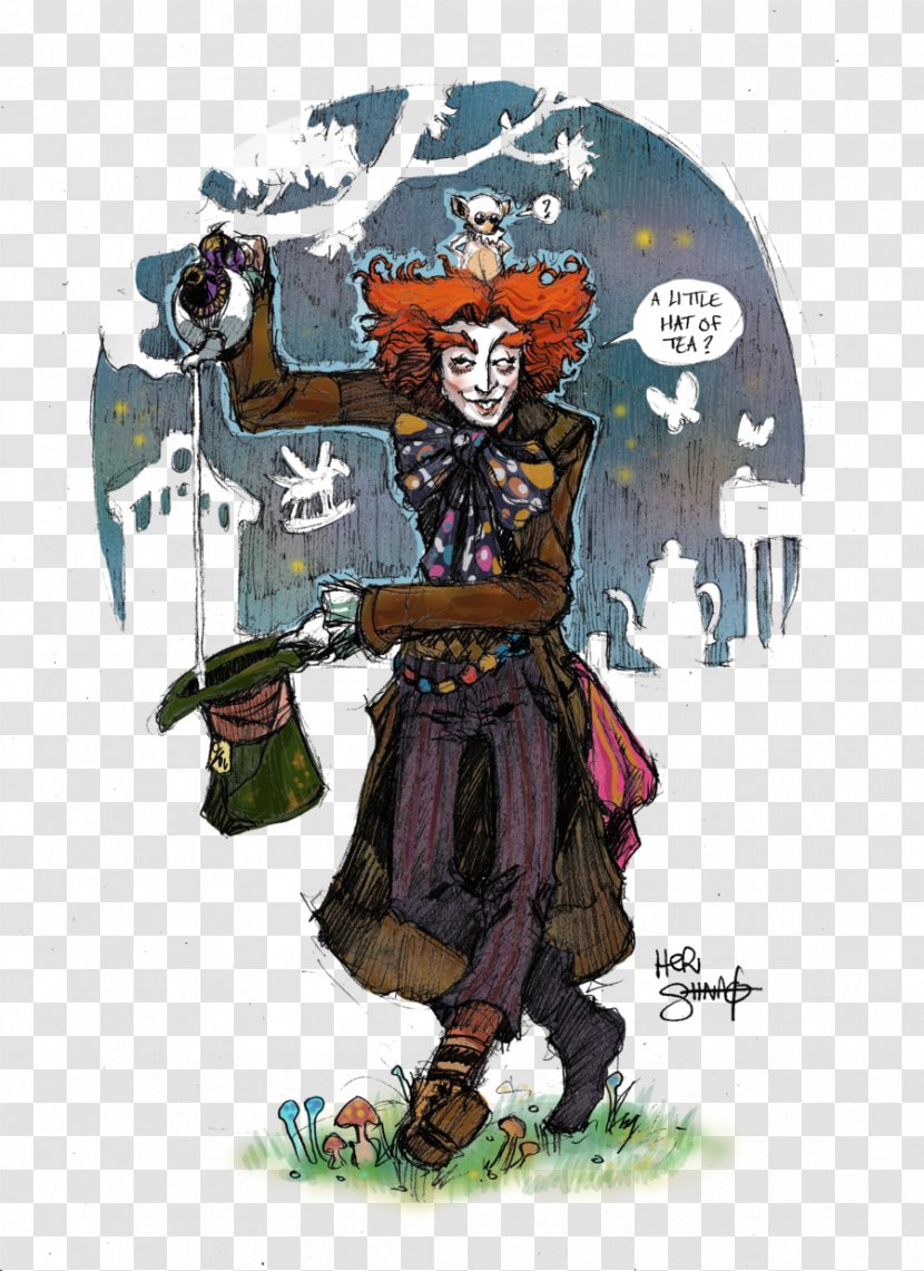 The Mad Hatter Alice's Adventures In Wonderland Fan Art Drawing - Flower Transparent PNG