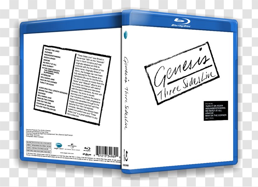 Blu-ray Disc Three Sides Live Genesis 1976–1982 Film - Flower - Dvd Transparent PNG
