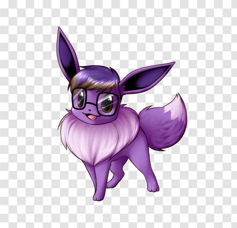 Pokémon GO Pokemon Black & White Eevee Rabbit - Watercolor - Purple Bird Transparent PNG