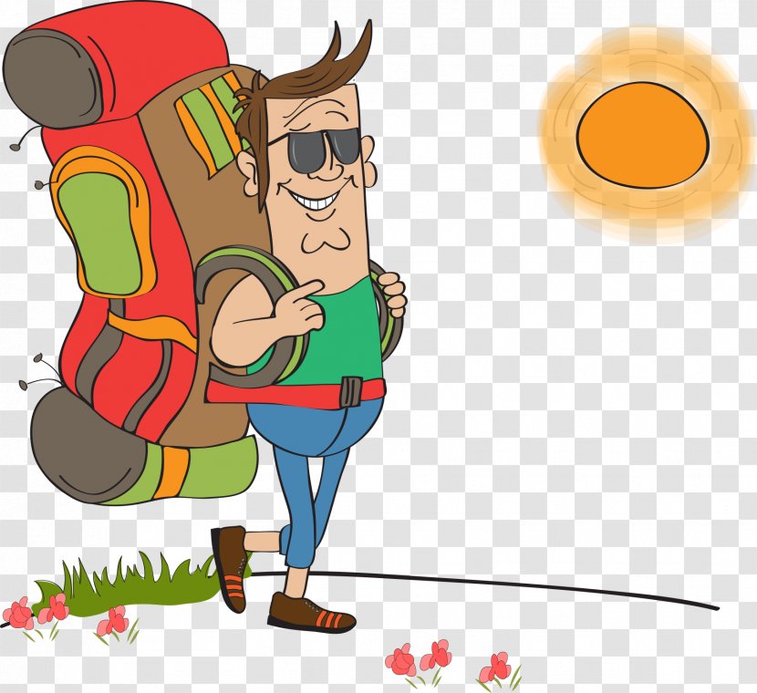 Tourism Backpack Royalty-free Clip Art - A Man Carrying Transparent PNG