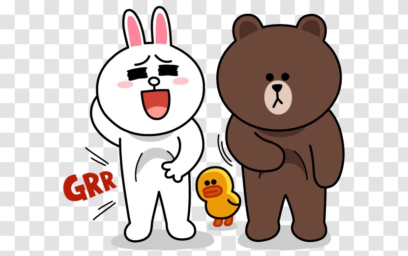 Line Friends Bear Desktop Wallpaper - Flower Transparent PNG