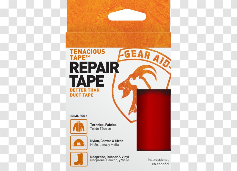 Adhesive Tape Repair Kit Maintenance Sticker - Orange - Red Transparent PNG