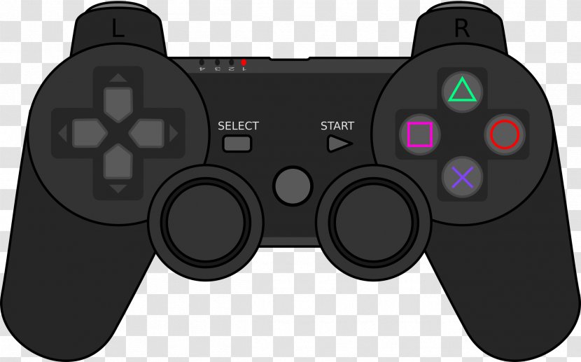 PlayStation 3 4 Joystick Game Controllers Clip Art - Gamepad Transparent PNG