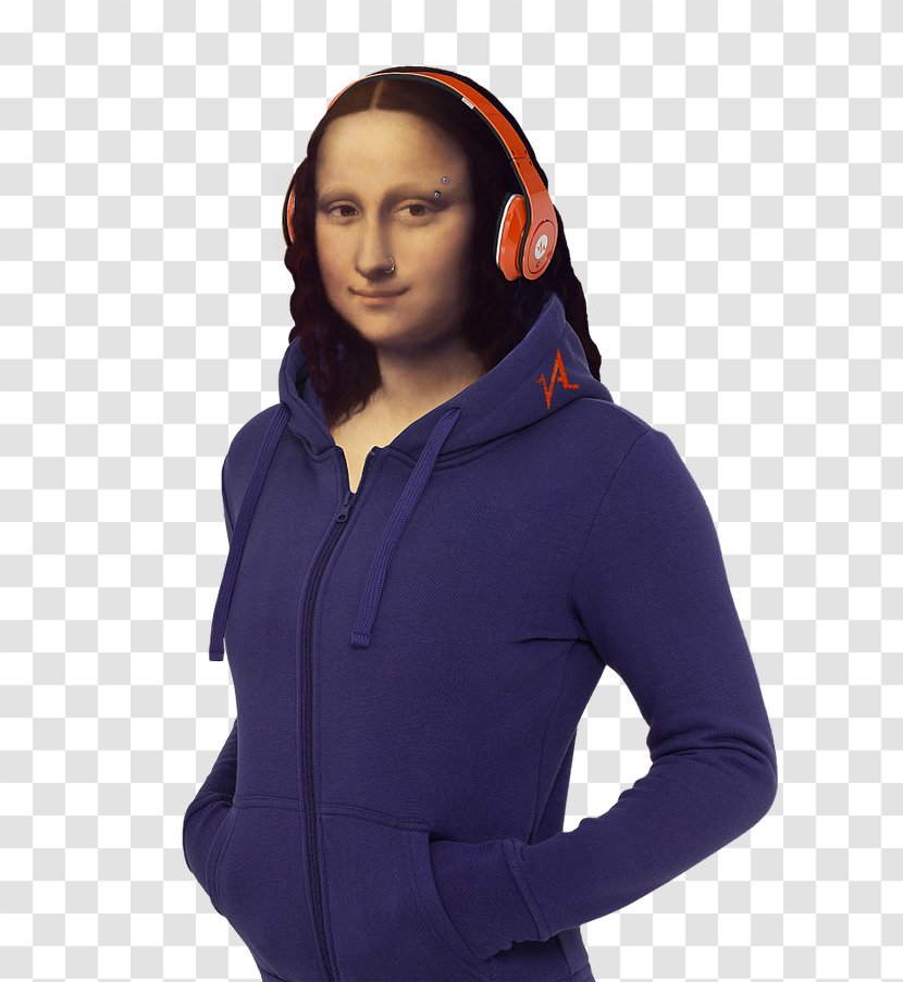 Hoodie Mona Lisa The Da Vinci Code Polar Fleece Bluza - Hood - Jacket Transparent PNG