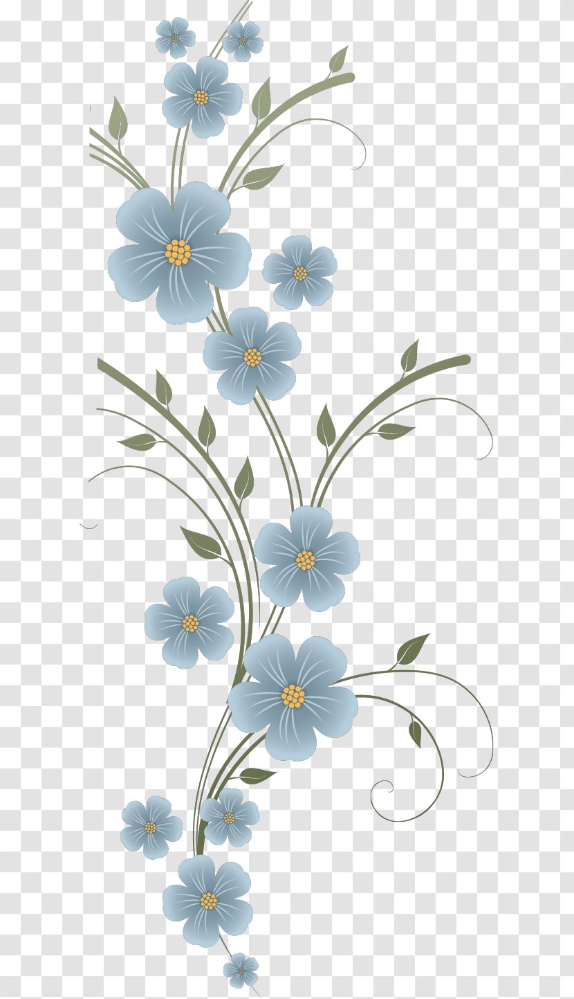 Guest House Goranovi Vignette - Flora - Blue Floral Transparent PNG