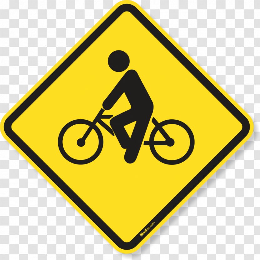 Bicycle Cycling Traffic Sign Warning Clip Art - Segregated Cycle Facilities - Transito Transparent PNG