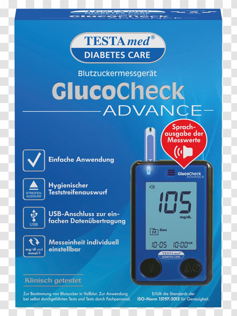 Service Water TESTAmed Gluco Check Advance Teststreifen (50 St) TESTAMED Soft-Lanzetten 100 St GlucoCheck Star.-Kit Mg/dl Mmol/l - Blood Lancet Transparent PNG