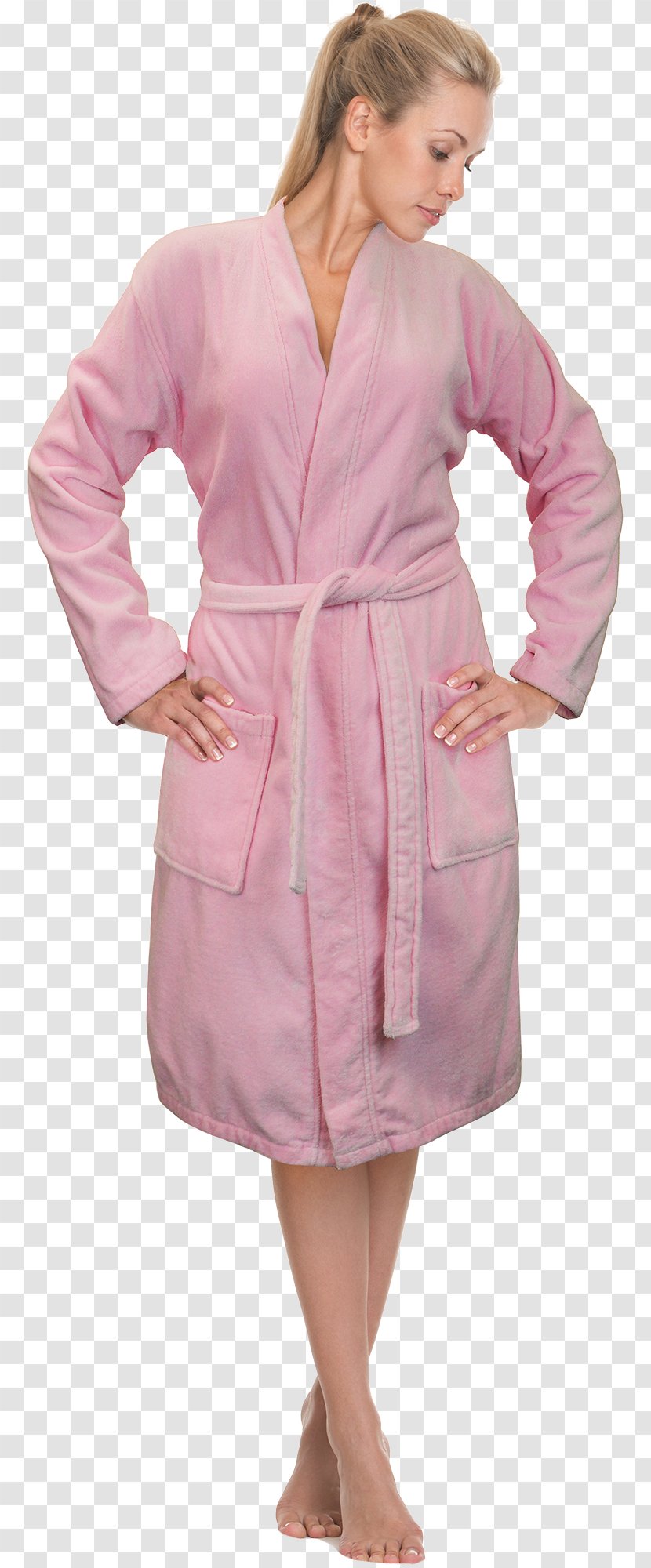 Bathrobe Kimono Sleeve Velour - Day Dress Transparent PNG