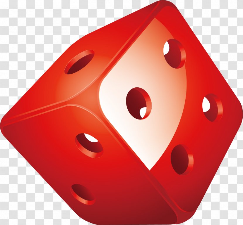 Dice Game - Designer - Red Three-dimensional Transparent PNG