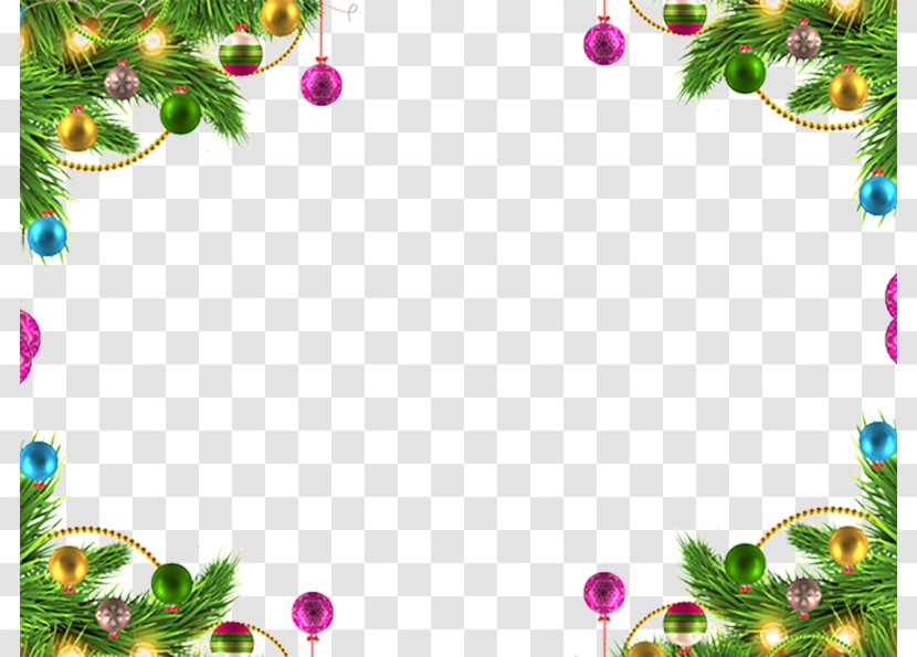 Christmas Holiday - Tree - Ball Border Transparent PNG