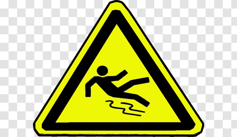 Slip And Fall Warning Sign Hazard Personal Injury Safety - Traffic - Accident Transparent PNG