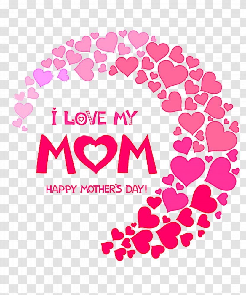 Mother's Day Stock Photography Greeting & Note Cards Royalty-free - Ilove Mom Transparent PNG