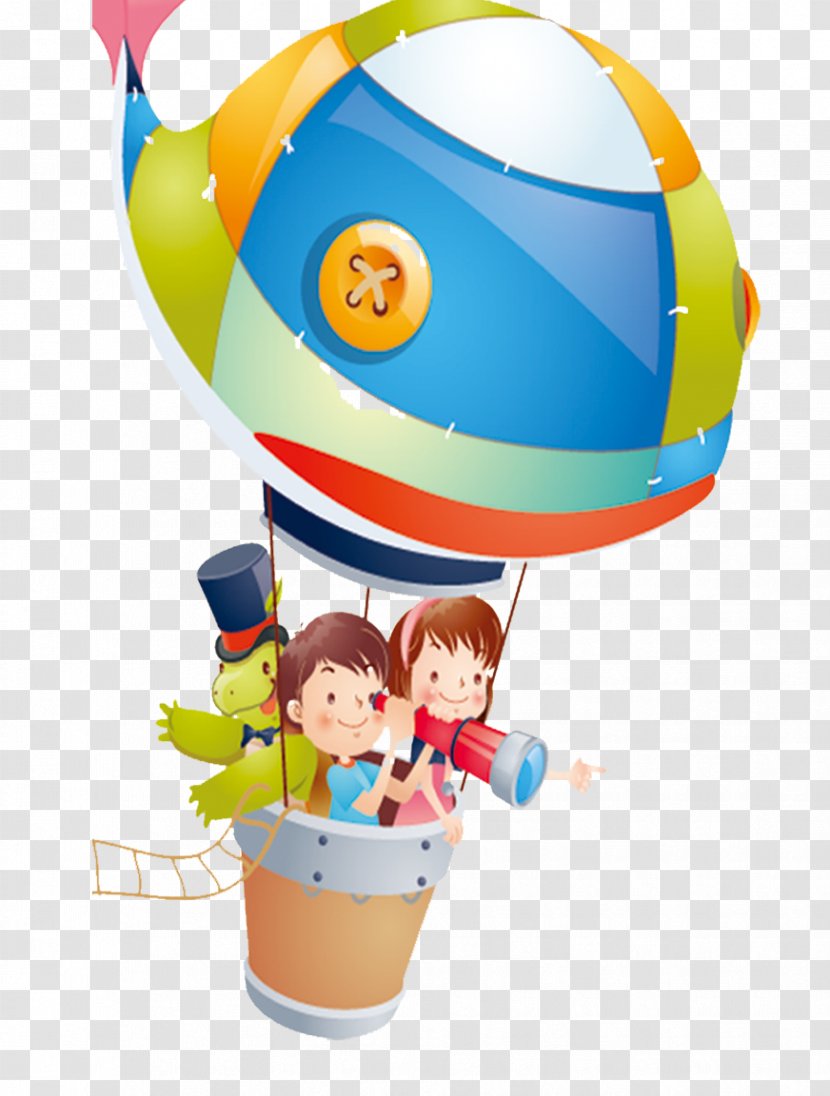 Balloon - Gratis - Colorful Cartoon Hot Air Decorative Patterns Transparent PNG