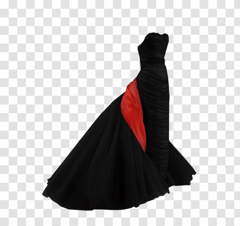 Gown Cocktail Dress Shoulder Black M Transparent PNG