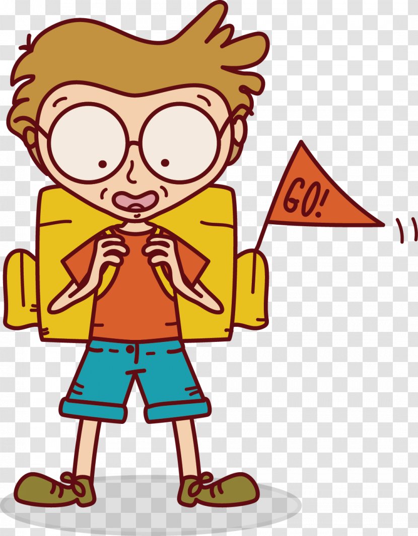 VRChat Backpacking Clip Art - Yellow - Travel Boy Transparent PNG