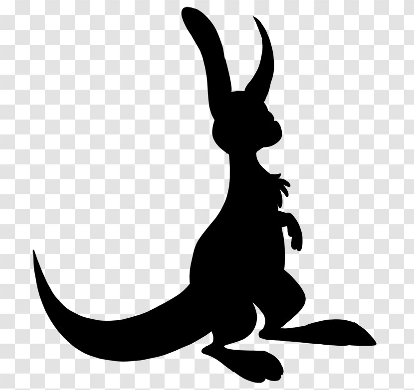 Macropods Hare Dog Mammal Clip Art - Silhouette - Tail Transparent PNG