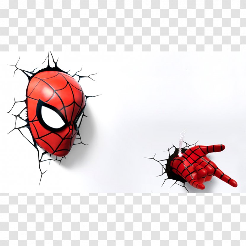 Spider-Man Nightlight Iron Man Captain America - Lightemitting Diode - Hand-painted Spider Web Transparent PNG