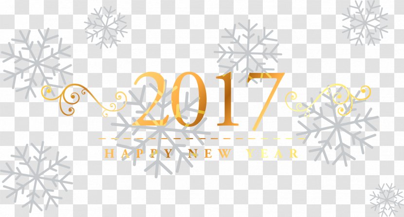 Snowflake Euclidean Vector - Vecteur - Background Golden 2017 Transparent PNG