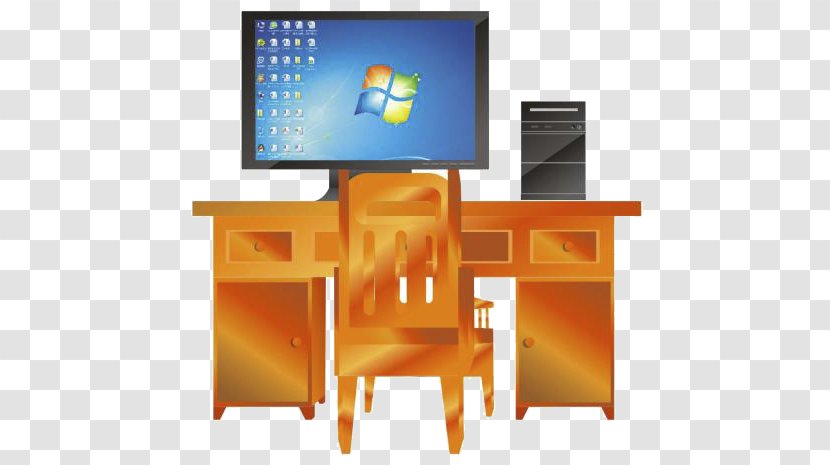 Table Computer Desk - Vector Material Transparent PNG