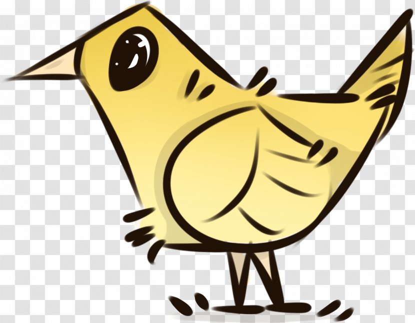 Bird Line Drawing - Cartoon - Perching Beak Transparent PNG